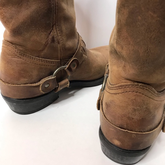 Men's Tan Leather Harness Boots Size 9D Durango - Picture 3 of 11